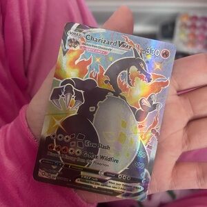 Pokemon Charizard VMAX Trading Card - Red and Black